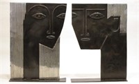 Stamped Hagenauer- Art Deco Bust Sculptures