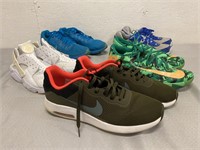 5 Pairs Of Used Nike Shoes Size: 11