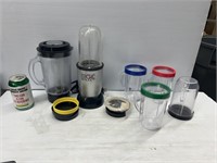 Magic bullet blender with cups and a blender