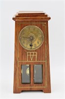 Beautiful 19th C. Jugendstil Inlaid Mantle Clock
