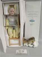 PORCELAIN BABY WITH ACCESSORIES & C.O.A.: