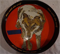 Wolf head oil serving tray