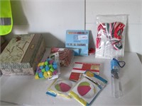 BOX OF NEW CRAFT ITEMS, TOYS