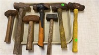 Lot of Small Handle Sledge Hammers