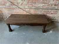 Solid Wood Dark Stained Coffee Table