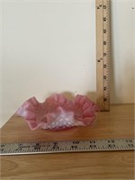 Beautiful Fenton Pink Milk Glass Bowl