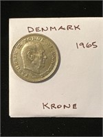 Denmark 1965  Krone Coin