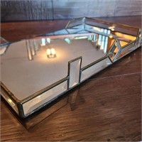 FarberGlass Mirrored Display Tray