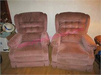 2 la-z-boy recliners (matched pair)