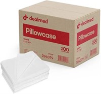 Dealmed Single Use Disposable Pillowcases, White,