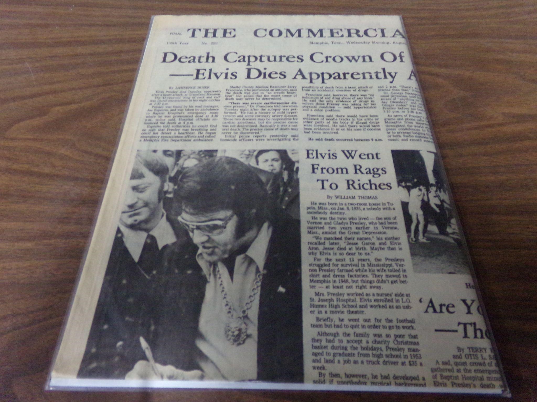 The Commercial Appeal Elvis Death