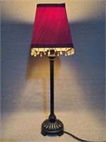 Tall Table Lamp w/Beaded Shade