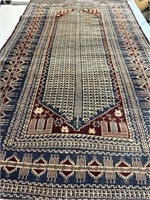 Hand Knotted Balouch Rug 6.6x3.7 ft