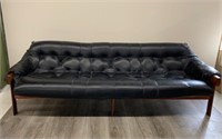 Exceptional Rosewood/Leather MCM Sofa