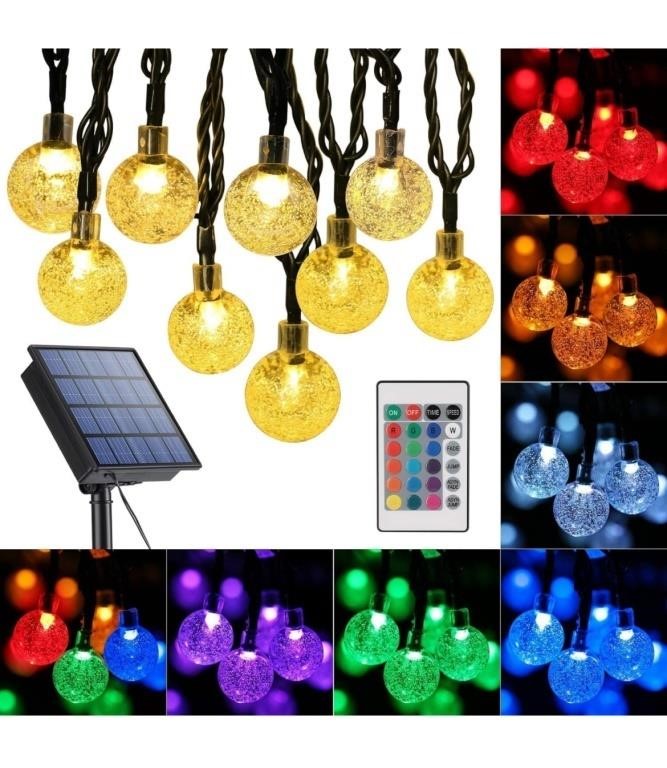 36ft 60 LED Color Changing Solar String Lights