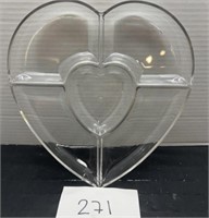 Acrylic heart shaped platter
