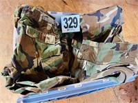 Tote of Military Uniforms