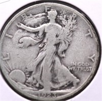 1923 S WALKING HALF DOLLAR VG