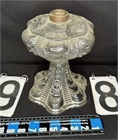 Drape pattern oil lamp old