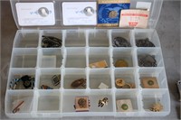 Box of Miscellaneous Pins and Other Goodies