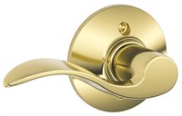 Accent Left Handed Lever Non-Turning Bright Brass