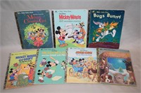 (7) Vintage Little Golden Books w/ Disney Mickey