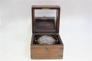 Vintage WWII Waltham Chronometer 8 Day Maritime Cl