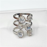 $400 Silver CZ Ring