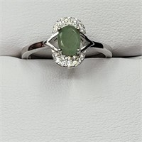 $200 Silver Emerald Ring