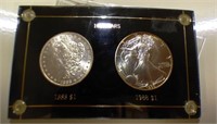 50- SET OF TWO SILVER COINS  - 100 YEARS SET