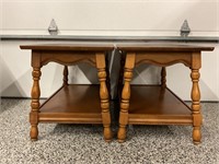 LOT OF 2 MATCHING END TABLES