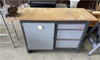 Solid Craftsman Workbench & 4in. Vice.