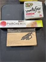 Parchment paper, napkins and Pampered Chef