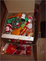 Box Full of Vintage Christmas Decorations