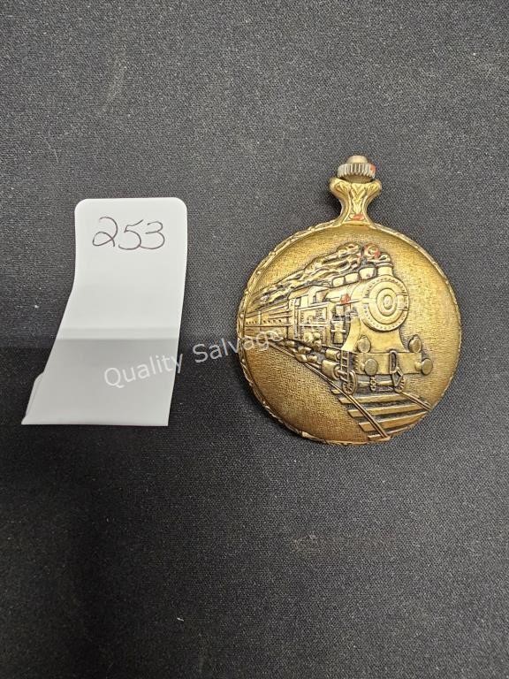 armitron railroad train quartz pocket watch