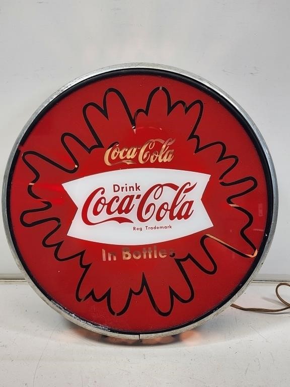 Coca-Cola Light-Up Spinner Sign