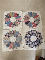Lot of Individual Dresden Quilt Panels