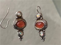 Pr Earrings set with Stones