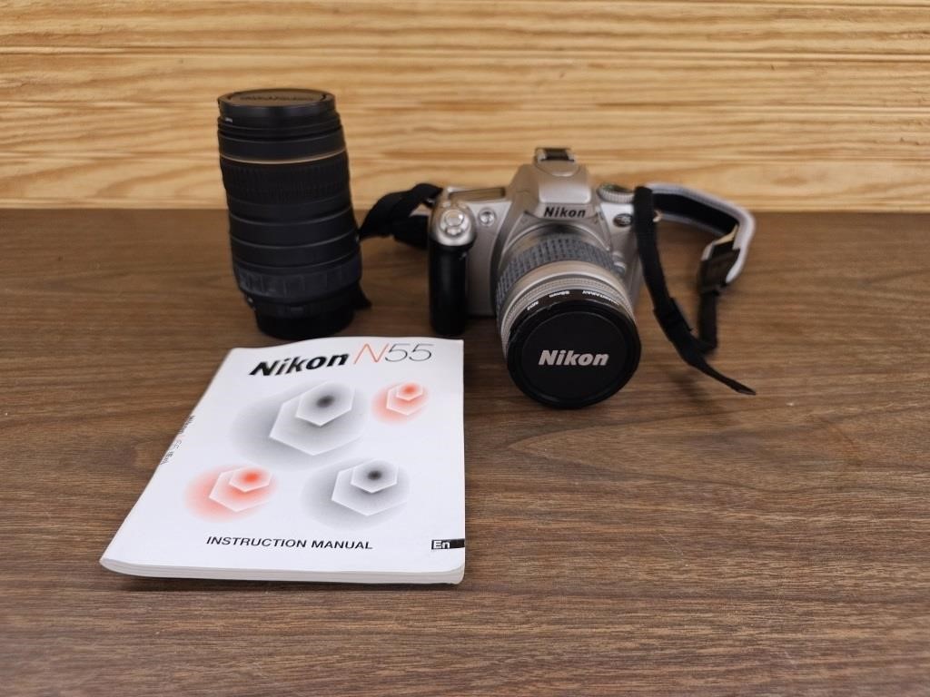 Nikkon N55 35mm Camera with Quantaray 55mm Lens