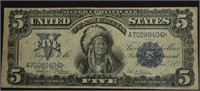 1899 5 $ SILVER CERTIFICATE VF  20