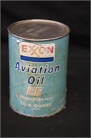 Exxon Aviation Oil Cardboard Can