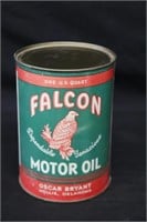 Falcon Motor Oil Tin Can