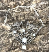Moonstone and Silver 19” necklace