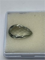 15 CTS Green Amethyst Loose Gemstone in Case