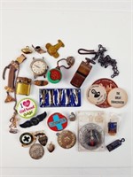 Vintage Trinkets, Hilton Watch Face, Girl Scouts