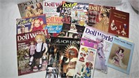 Vtg. 14pcs. Doll World-Doll Collectors Mag/Books
