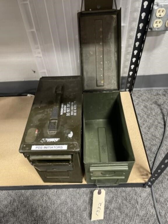 2 metal ammo cases