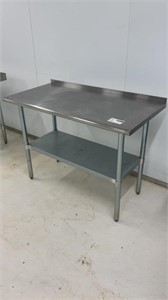 STAINLESS STEEL WORK TABLE 48x24, rolled edge