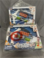 (2) Cross Popper Bow Toys