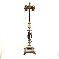 Marble & Brass Electric Lamp, Mermaid Mastheads